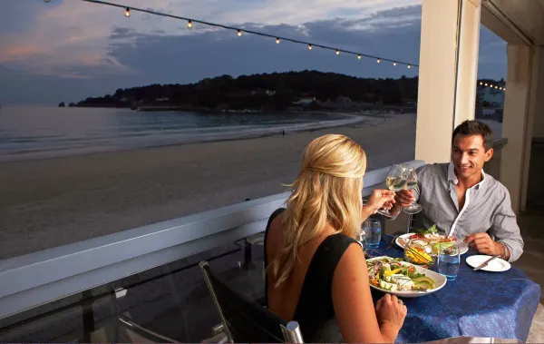 Beach side dining